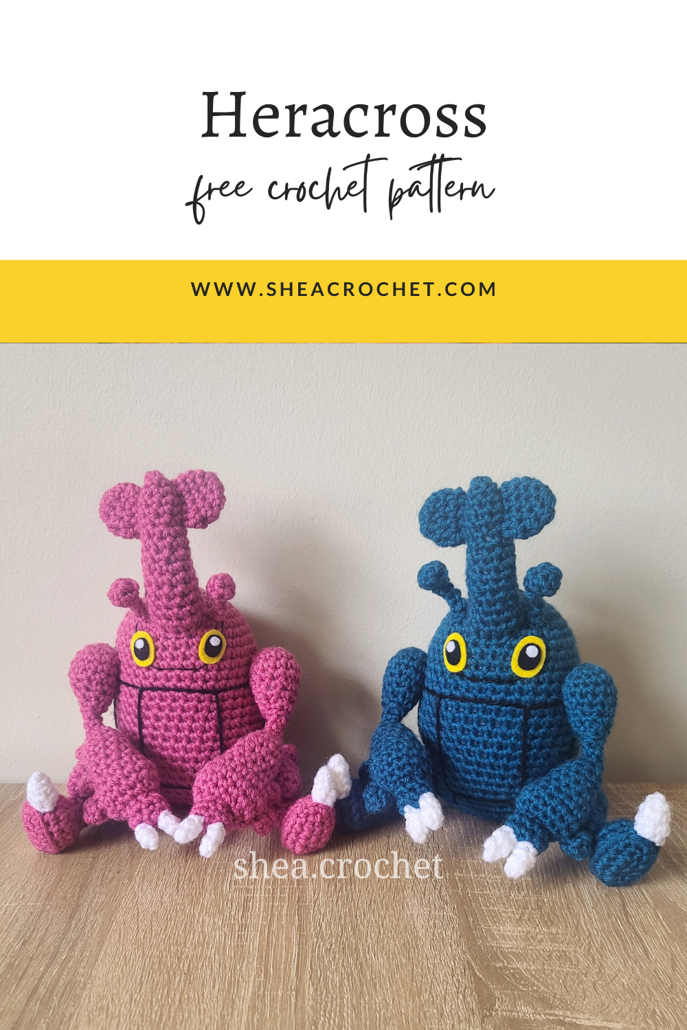 heracross crochet pattern — shea crochet